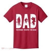 Dad The Veteran The Myth The Legend Kids T-Shirt thumb 0