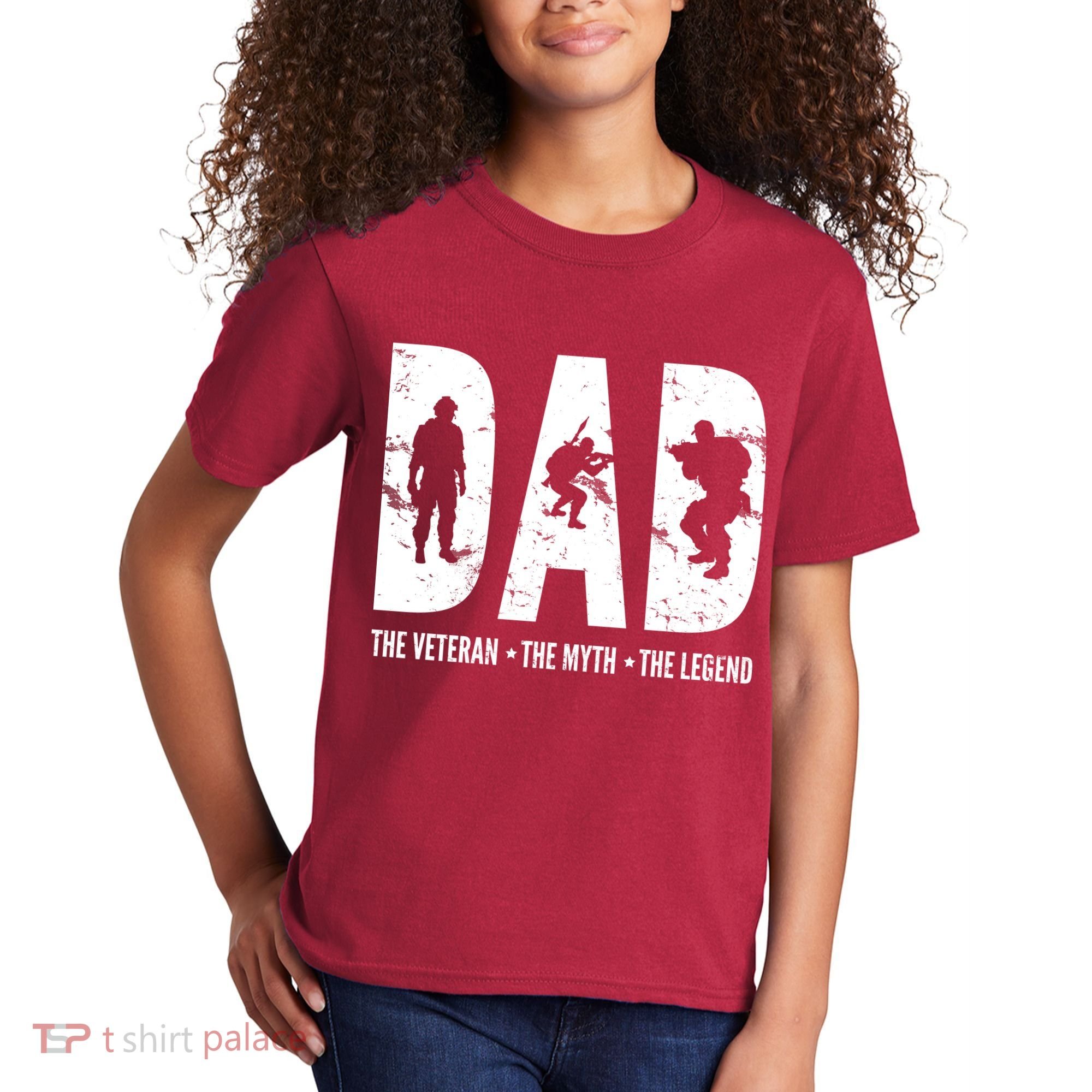 Dad The Veteran The Myth The Legend Kids T-Shirt