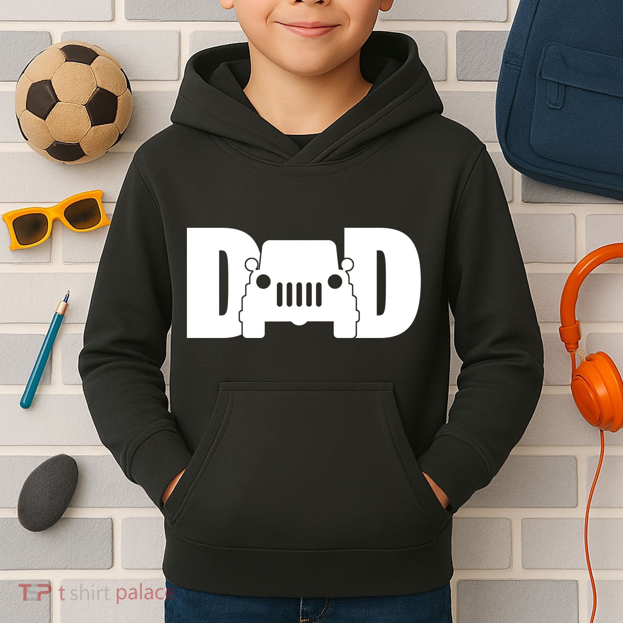 Dad Truck Logo Kids Hoodie