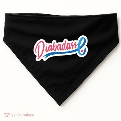 Diabetes Awareness Diabadass USA-Made Doggie Bandana