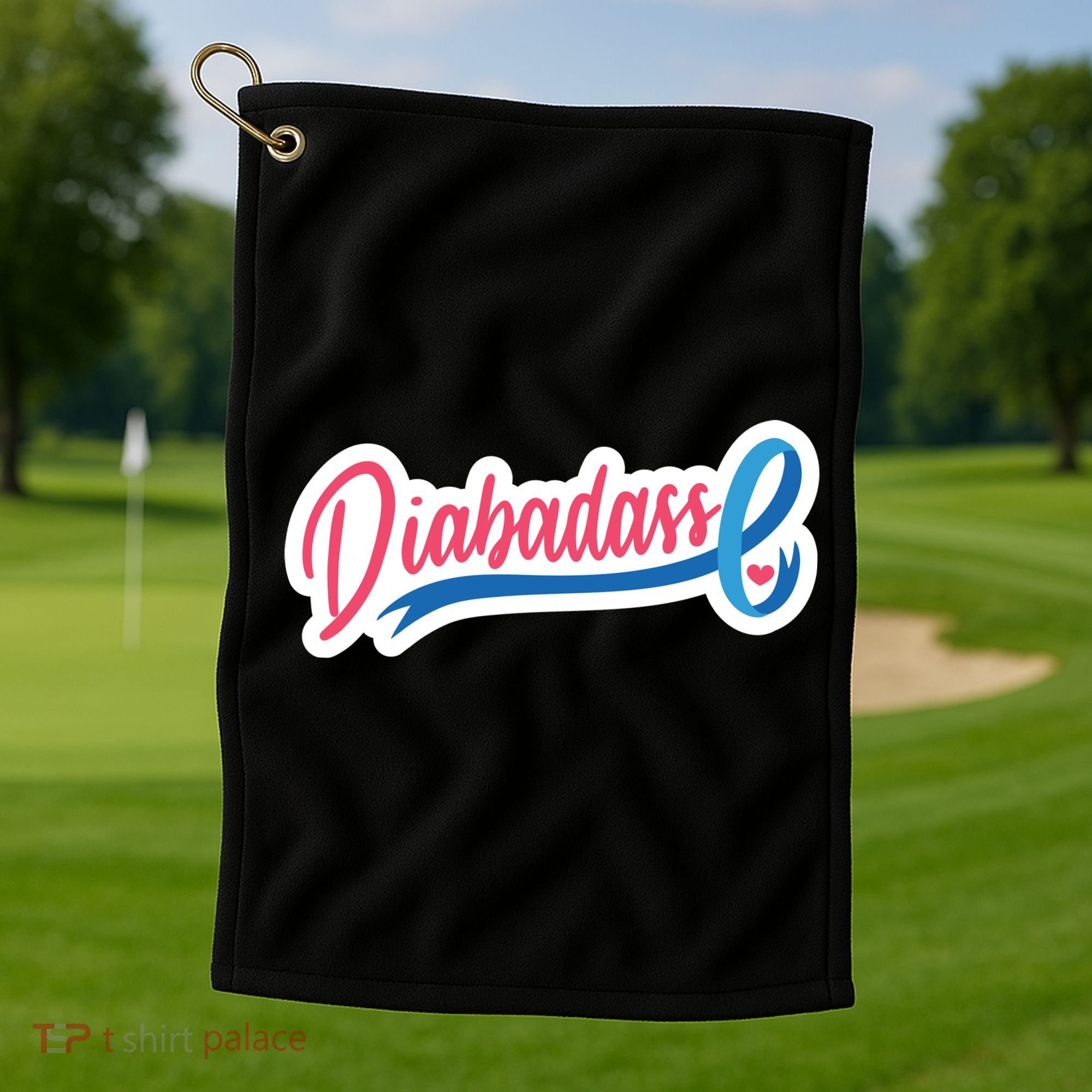 Diabetes Awareness Diabadass Golf Towel