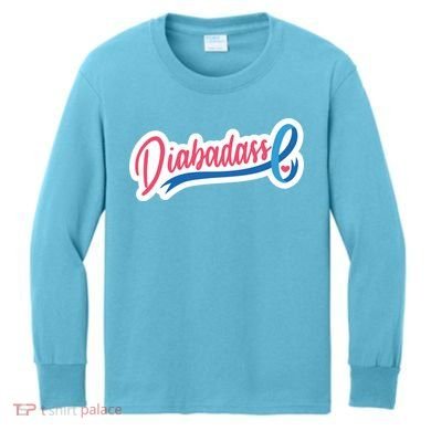 Diabetes Awareness Diabadass Kids Long Sleeve Shirt