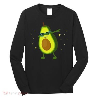 Dabbing Avocado Dabbing Fruit S Vegan Avocado Long Sleeve Shirt