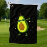 Dabbing Avocado Dabbing Fruit S Vegan Avocado Golf Towel thumb 1