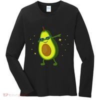 Dabbing Avocado Dabbing Fruit S Vegan Avocado Women's Long Sleeve Shirt thumb 0