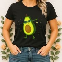 Dabbing Avocado Dabbing Fruit S Vegan Avocado Women's T-Shirt thumb 2