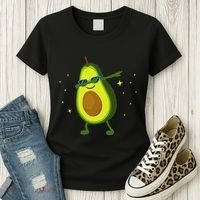 Dabbing Avocado Dabbing Fruit S Vegan Avocado Women's T-Shirt thumb 3