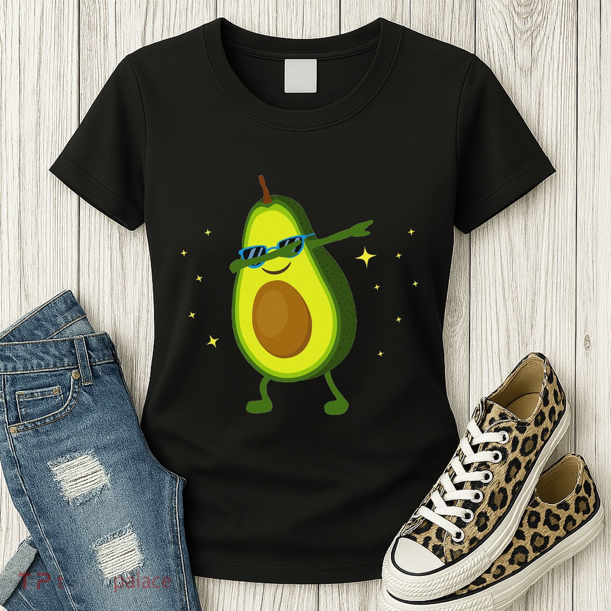 Dabbing Avocado Dabbing Fruit S Vegan Avocado Women's T-Shirt