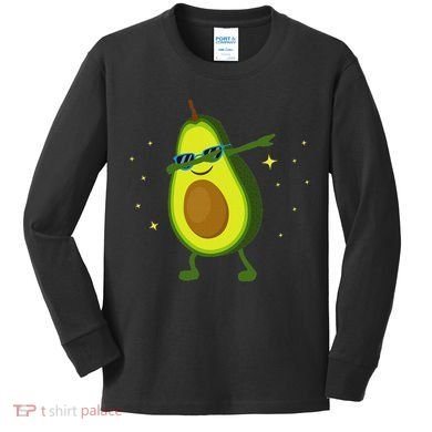 Dabbing Avocado Dabbing Fruit S Vegan Avocado Kids Long Sleeve Shirt