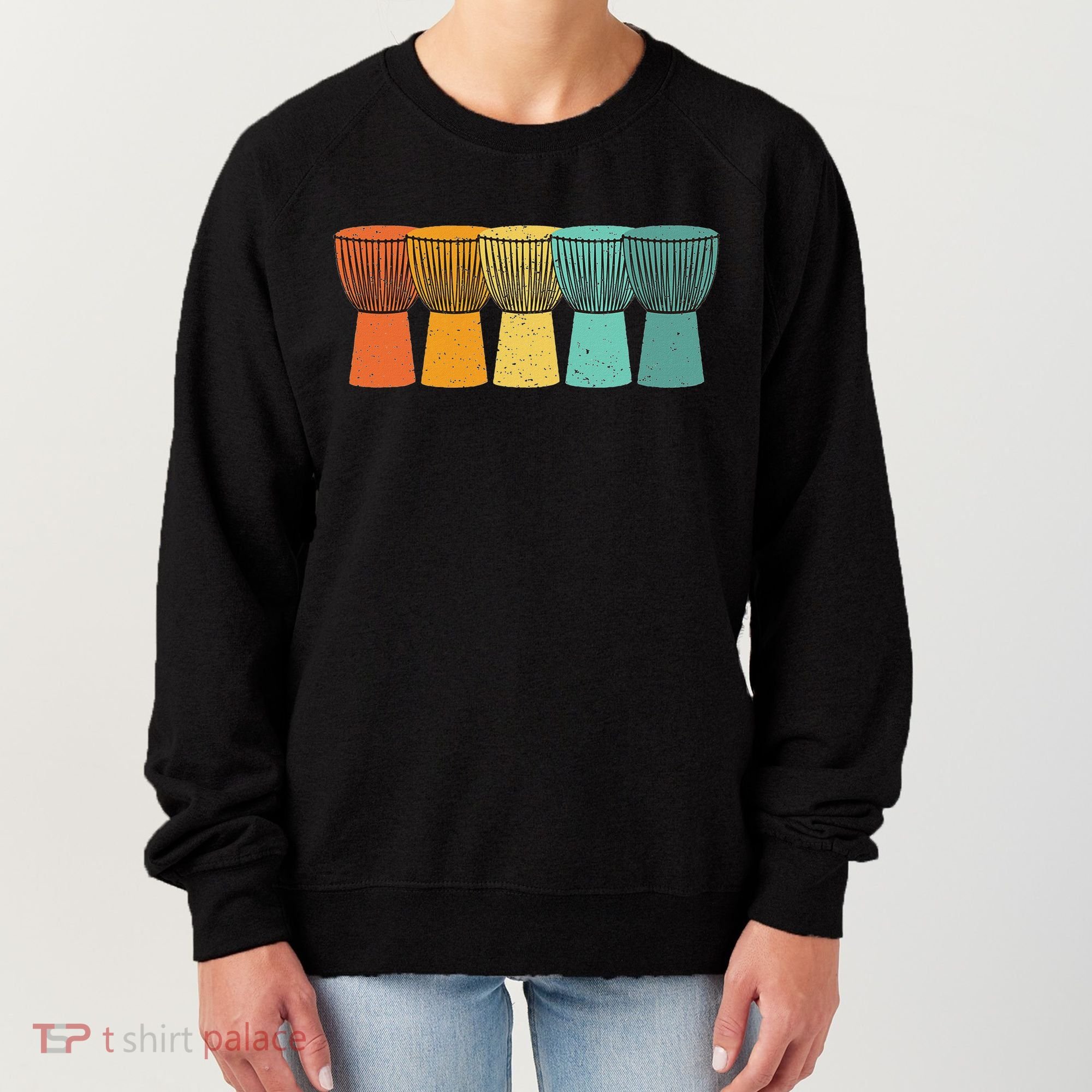 Djembe African Drums Retro Style Women's Sweatshirt