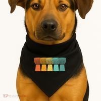 Djembe African Drums Retro Style USA-Made Doggie Bandana thumb 1