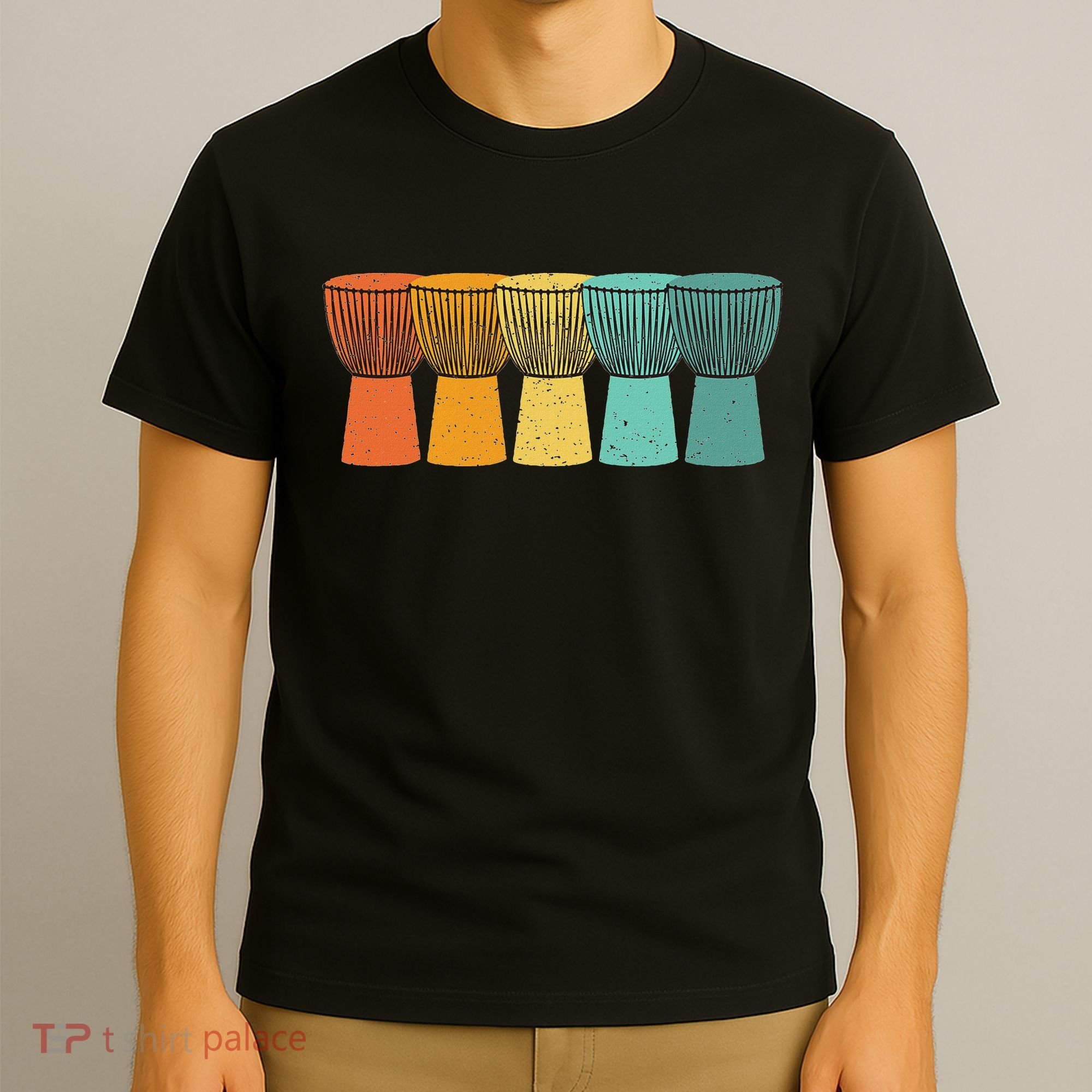 Djembe African Drums Retro Style T-Shirt