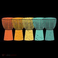 Djembe African Drums Retro Style Bucket Hat thumb 4