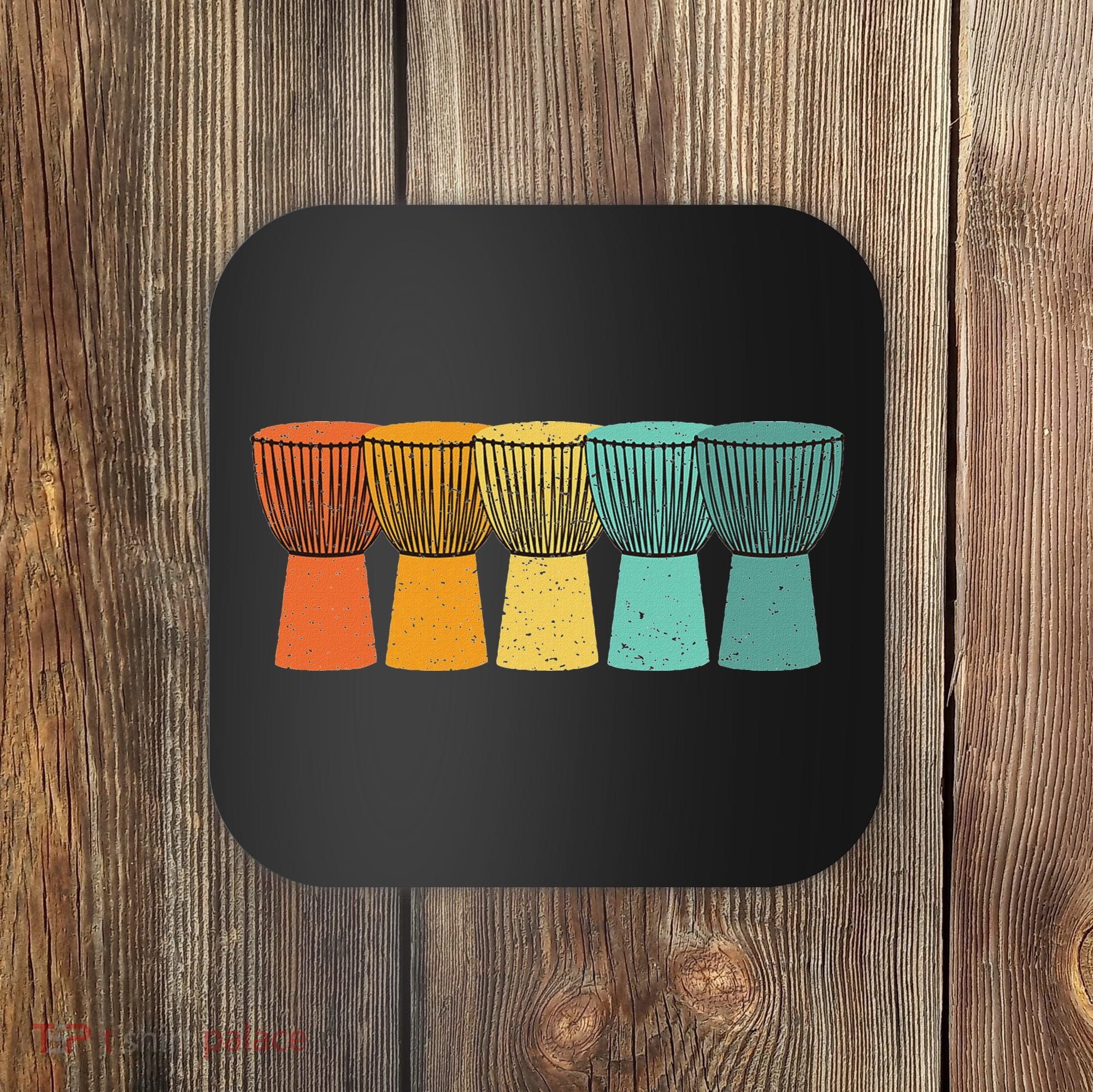 Djembe African Drums Retro Style Coaster