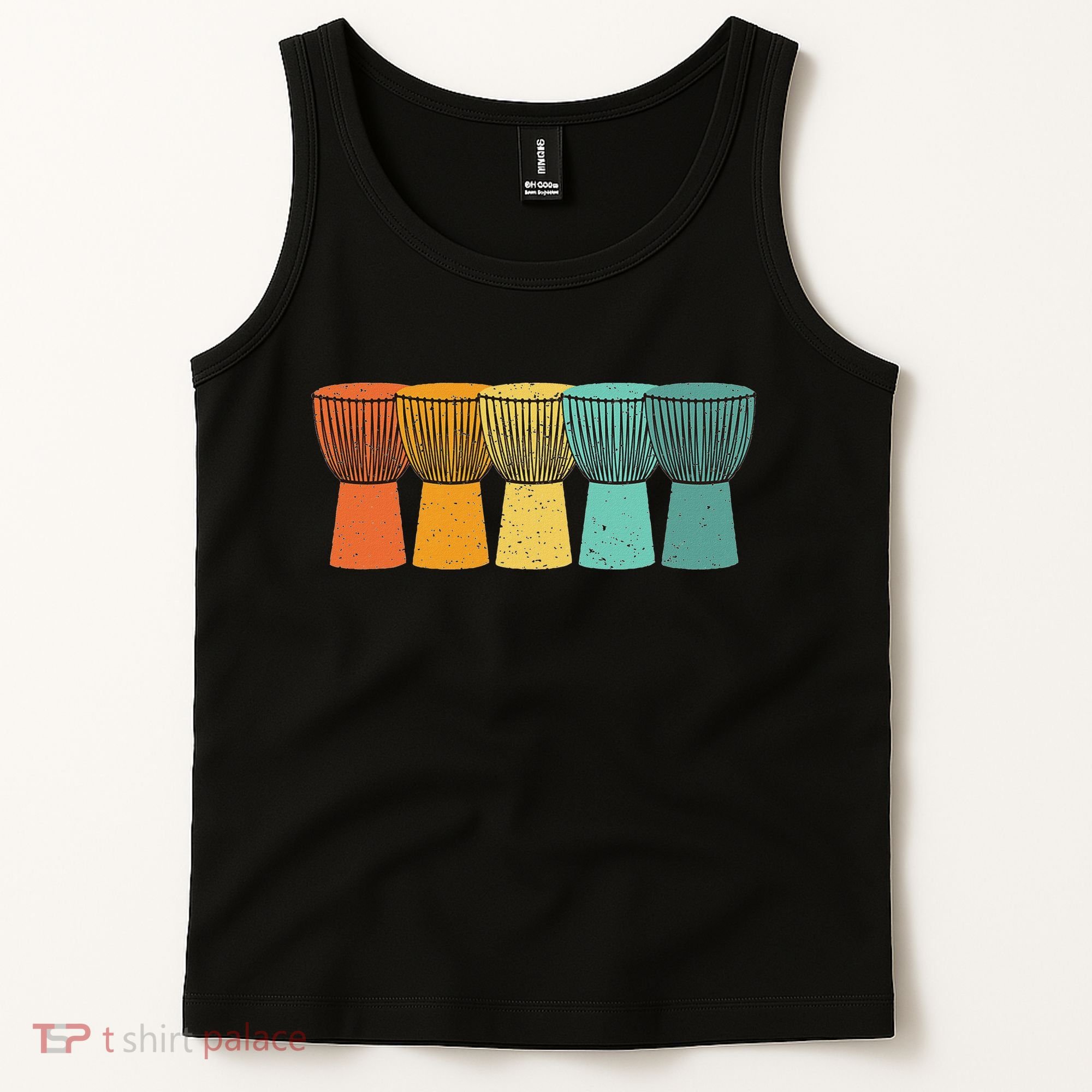 Djembe African Drums Retro Style Tank Top