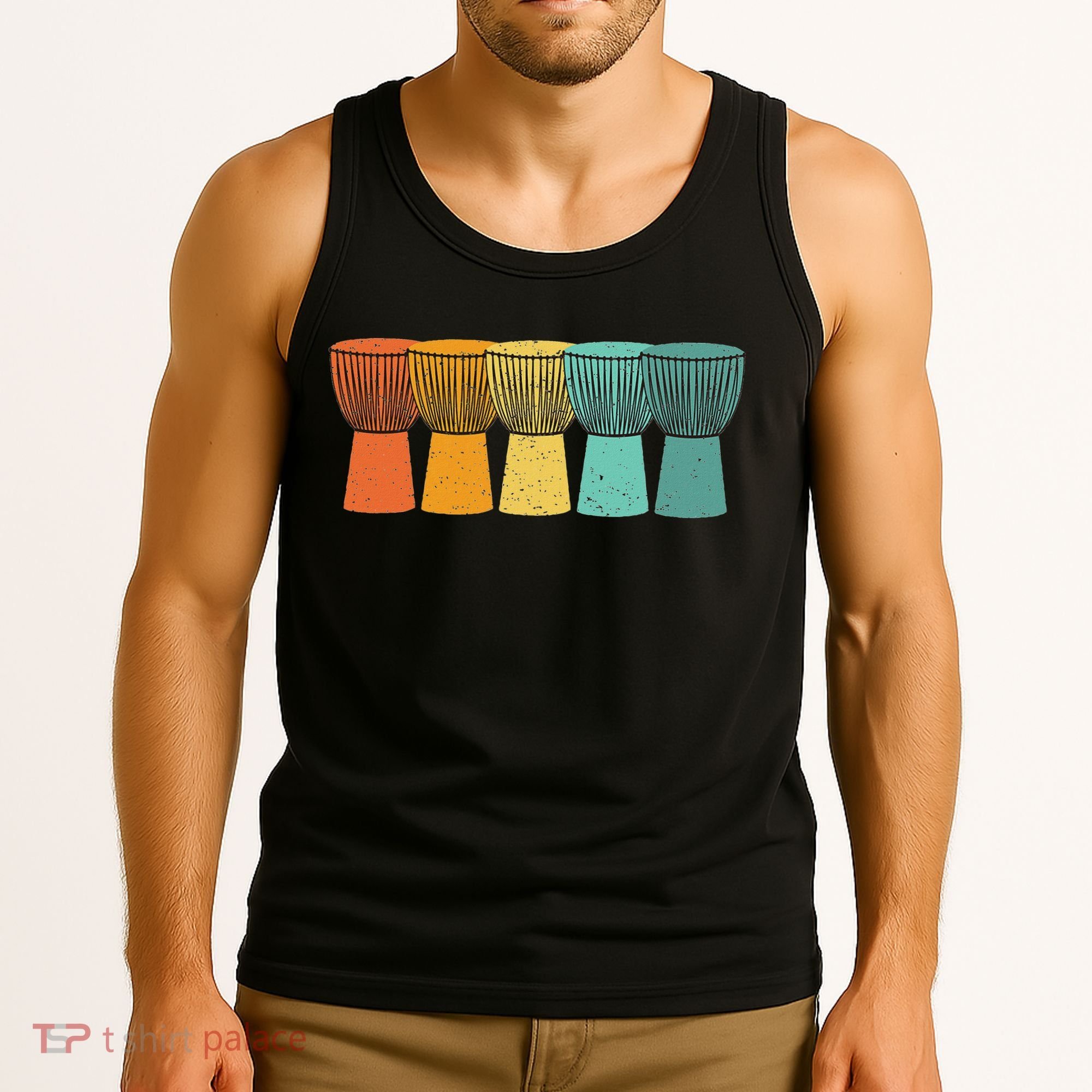 Djembe African Drums Retro Style Tank Top