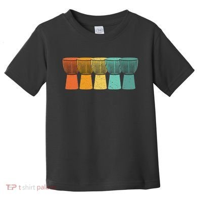 Djembe African Drums Retro Style Toddler T-Shirt