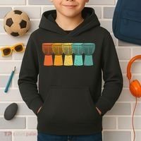Djembe African Drums Retro Style Kids Hoodie thumb 2
