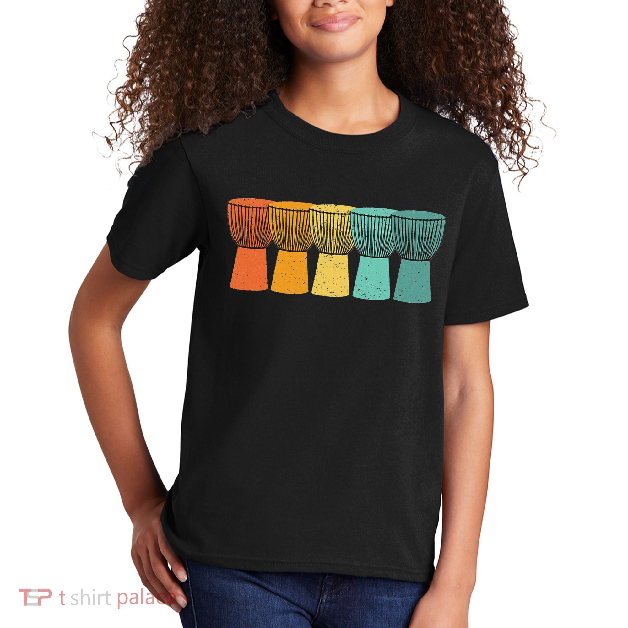 Djembe African Drums Retro Style Kids T-Shirt
