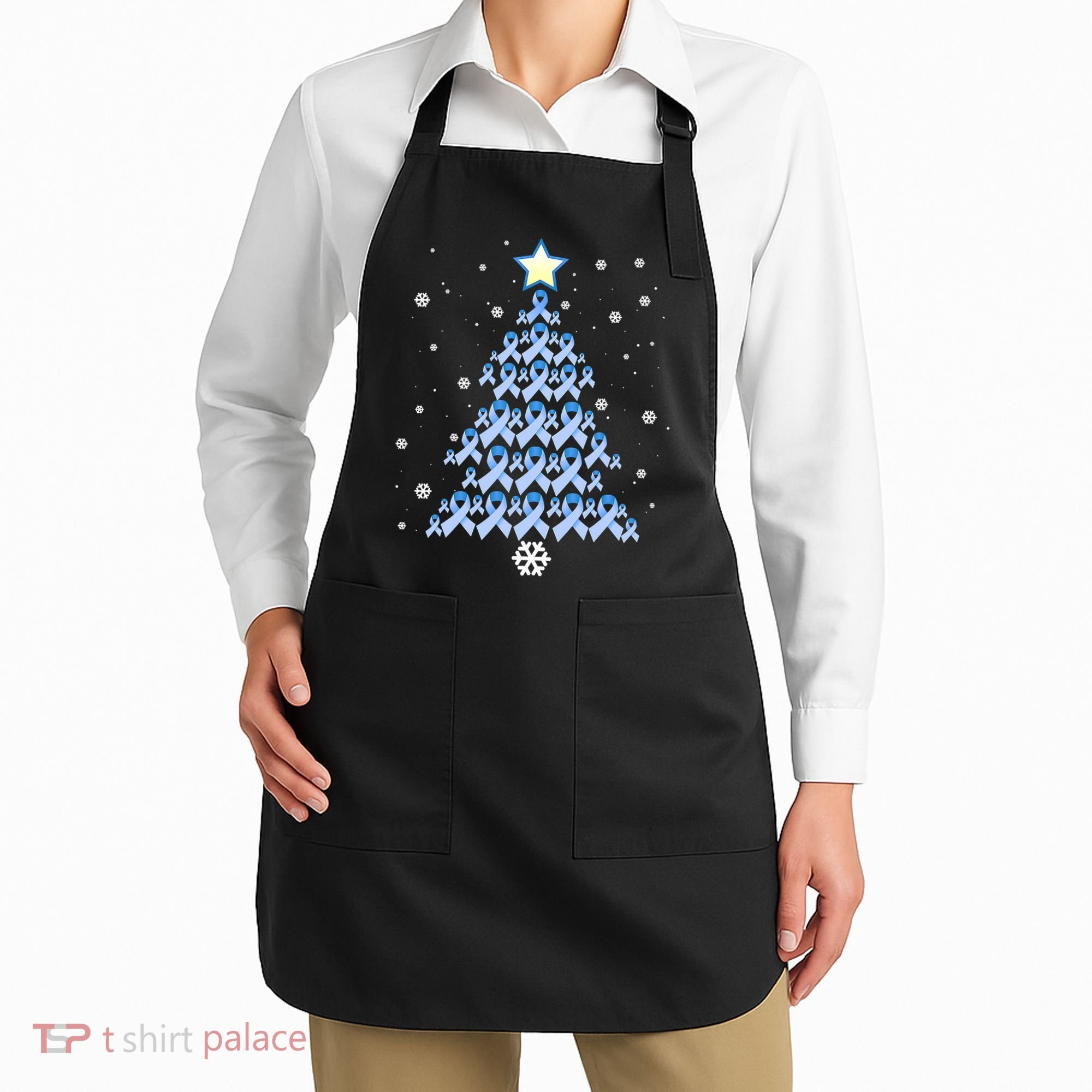 Diabetes Awareness Decoration Christmas Tree Apron