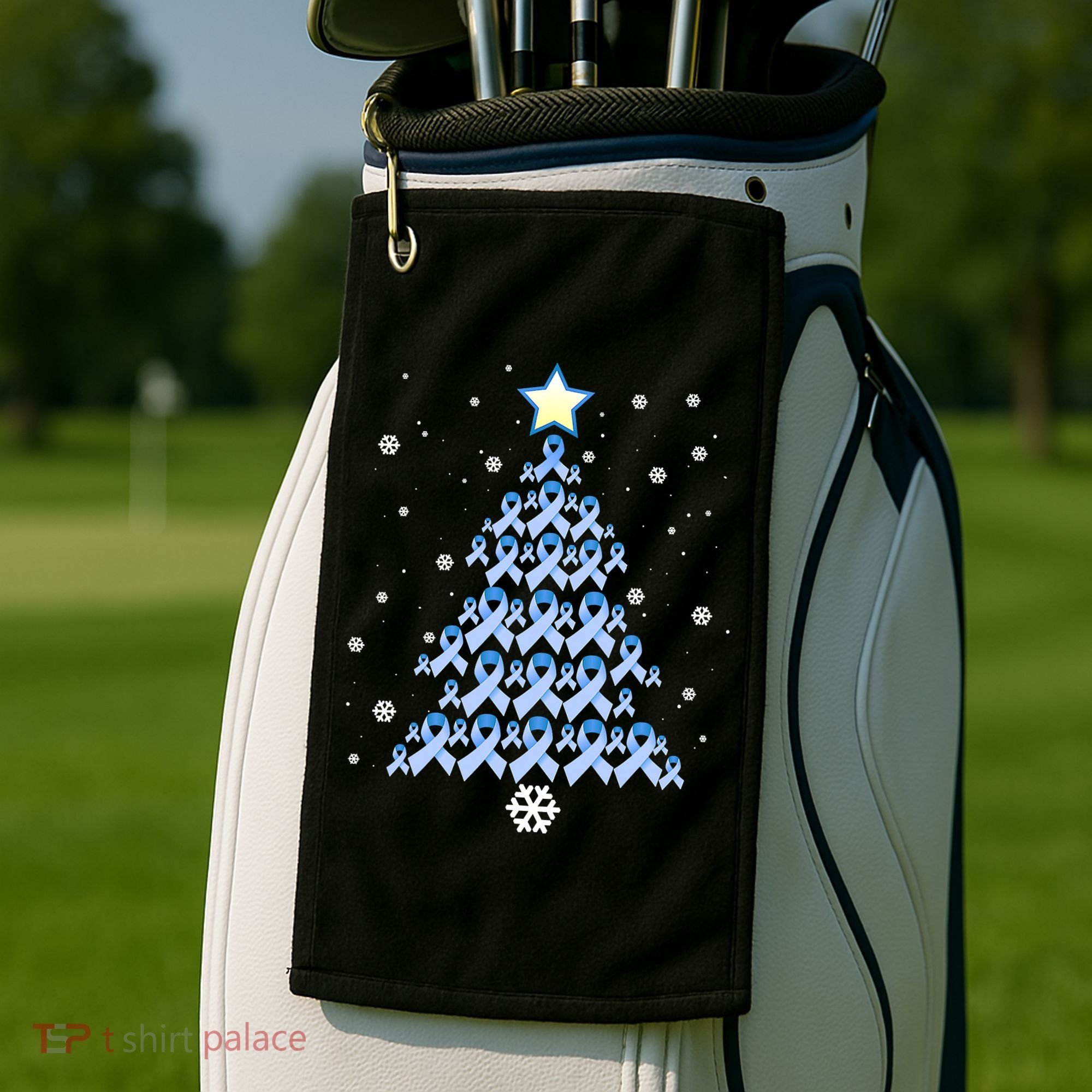 Diabetes Awareness Decoration Christmas Tree Golf Towel