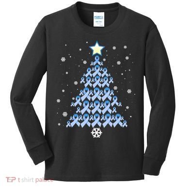 Diabetes Awareness Decoration Christmas Tree Kids Long Sleeve Shirt