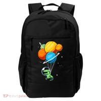 Dino Astronaut Dinosaur in Space Holding Planet Balloons Backpack thumb 0