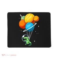 Dino Astronaut Dinosaur in Space Holding Planet Balloons Mousepad thumb 0