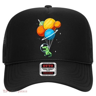 Dino Astronaut Dinosaur in Space Holding Planet Balloons Hat