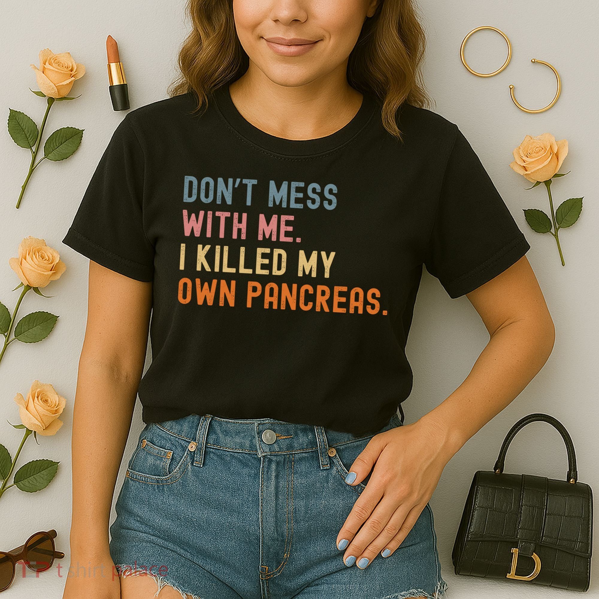 Diabetes Awareness Dont Mess With Me I Killed My Own Pancreas Comfort Colors Boxy T-Shirt