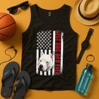 Dogo Argentino Dad Dog Lover American Flag Usa Pride Tank Top thumb 4