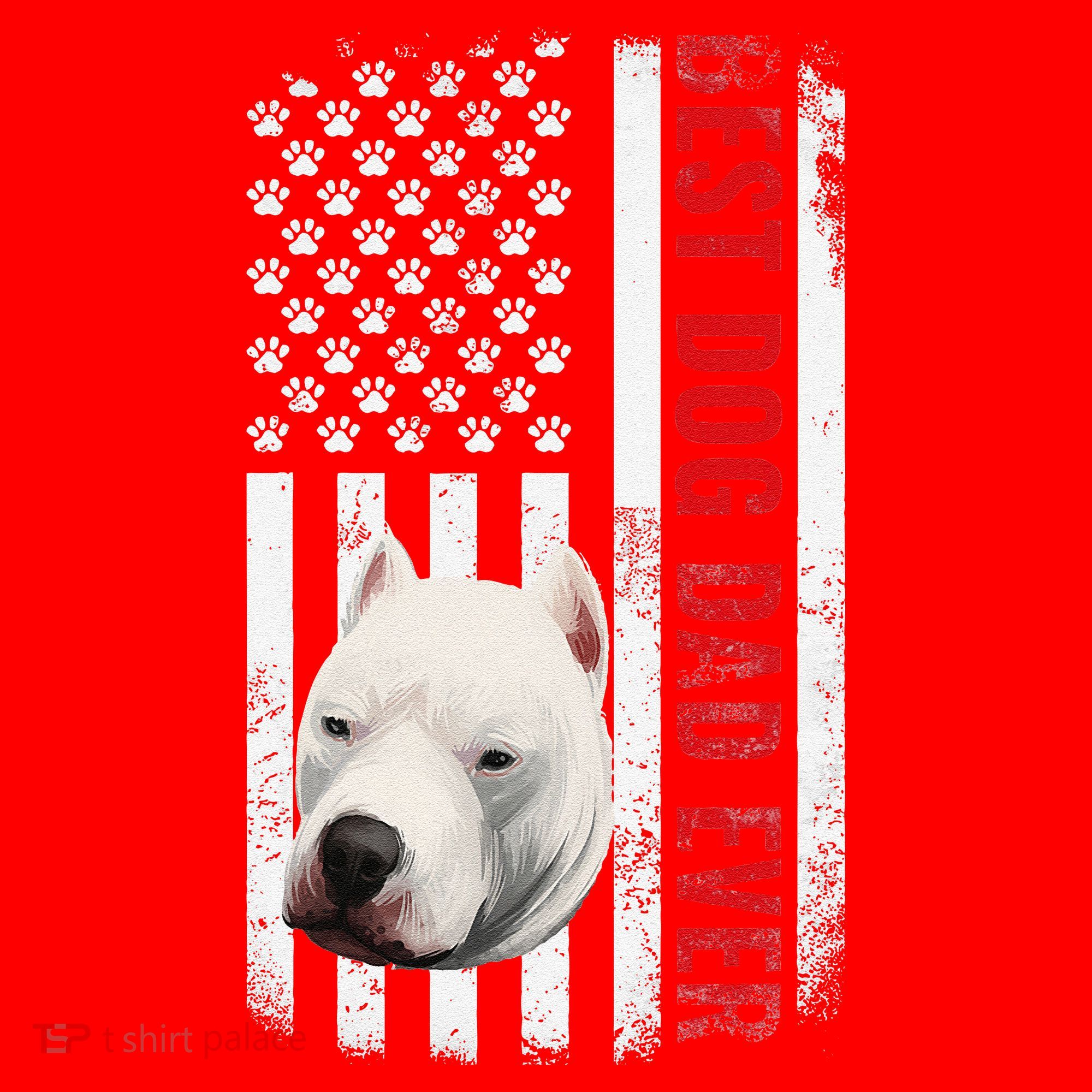 Dogo Argentino Dad Dog Lover American Flag Usa Pride Santa Hat