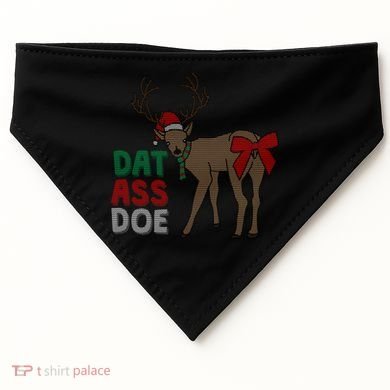 Dat Ass Doe Reindeer Naughty Funny Christmas Gift USA-Made Doggie Bandana