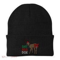 Dat Ass Doe Reindeer Naughty Funny Christmas Gift Beanie thumb 0