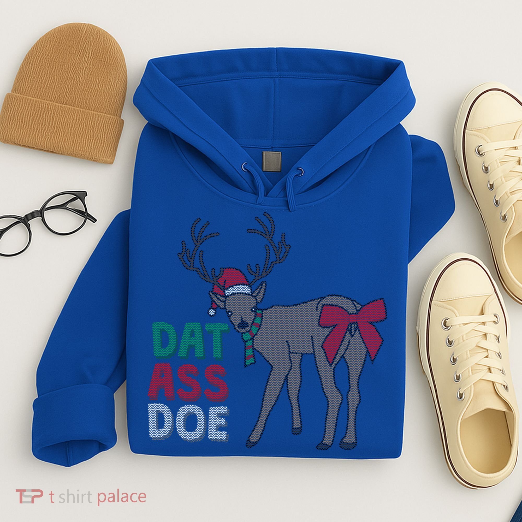 Dat Ass Doe Reindeer Naughty Funny Christmas Gift Hoodie