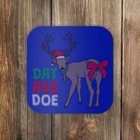 Dat Ass Doe Reindeer Naughty Funny Christmas Gift Coaster thumb 0