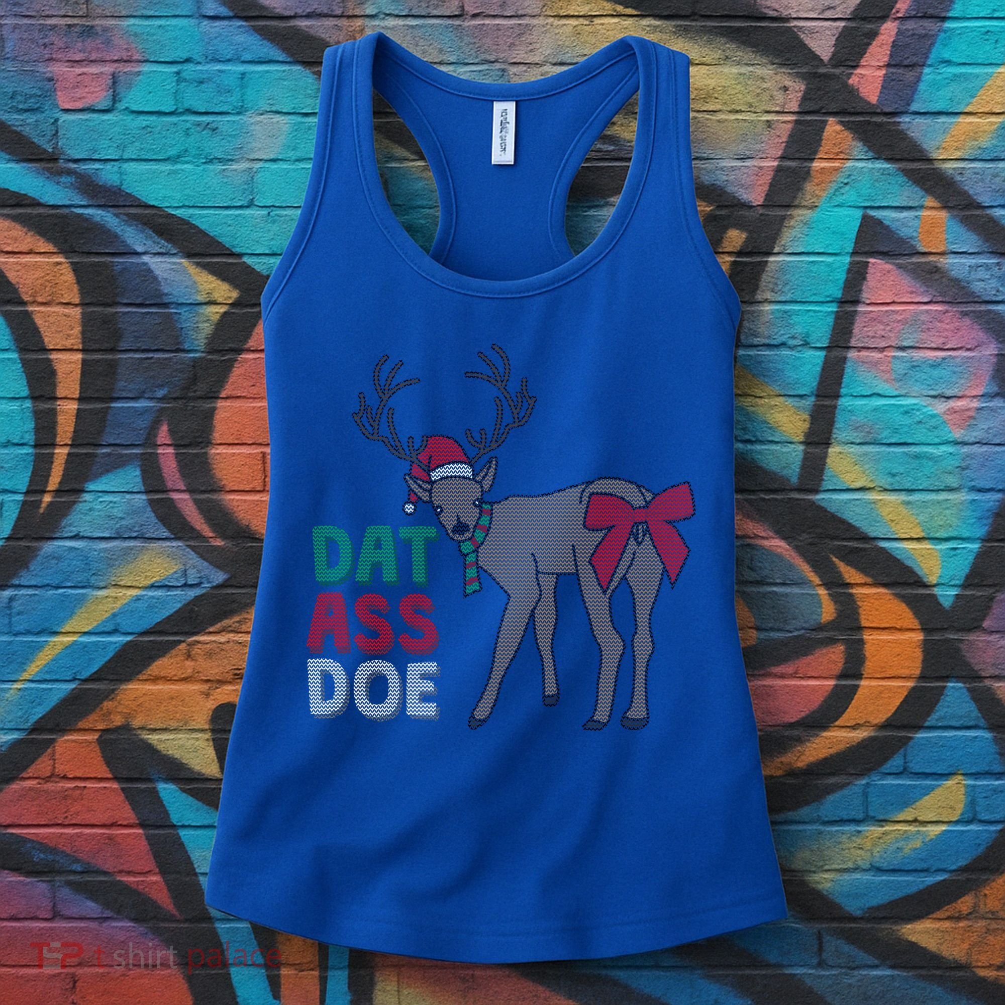 Dat Ass Doe Reindeer Naughty Funny Christmas Gift Women's Tank Top