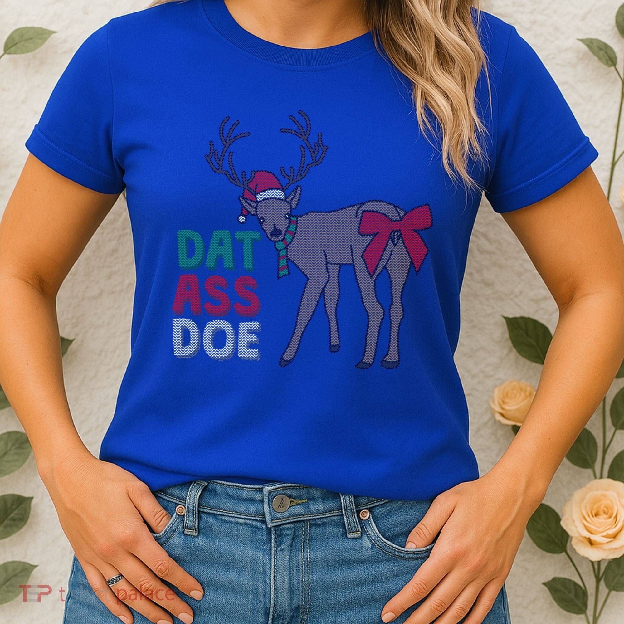 Dat Ass Doe Reindeer Naughty Funny Christmas Gift Women's T-Shirt