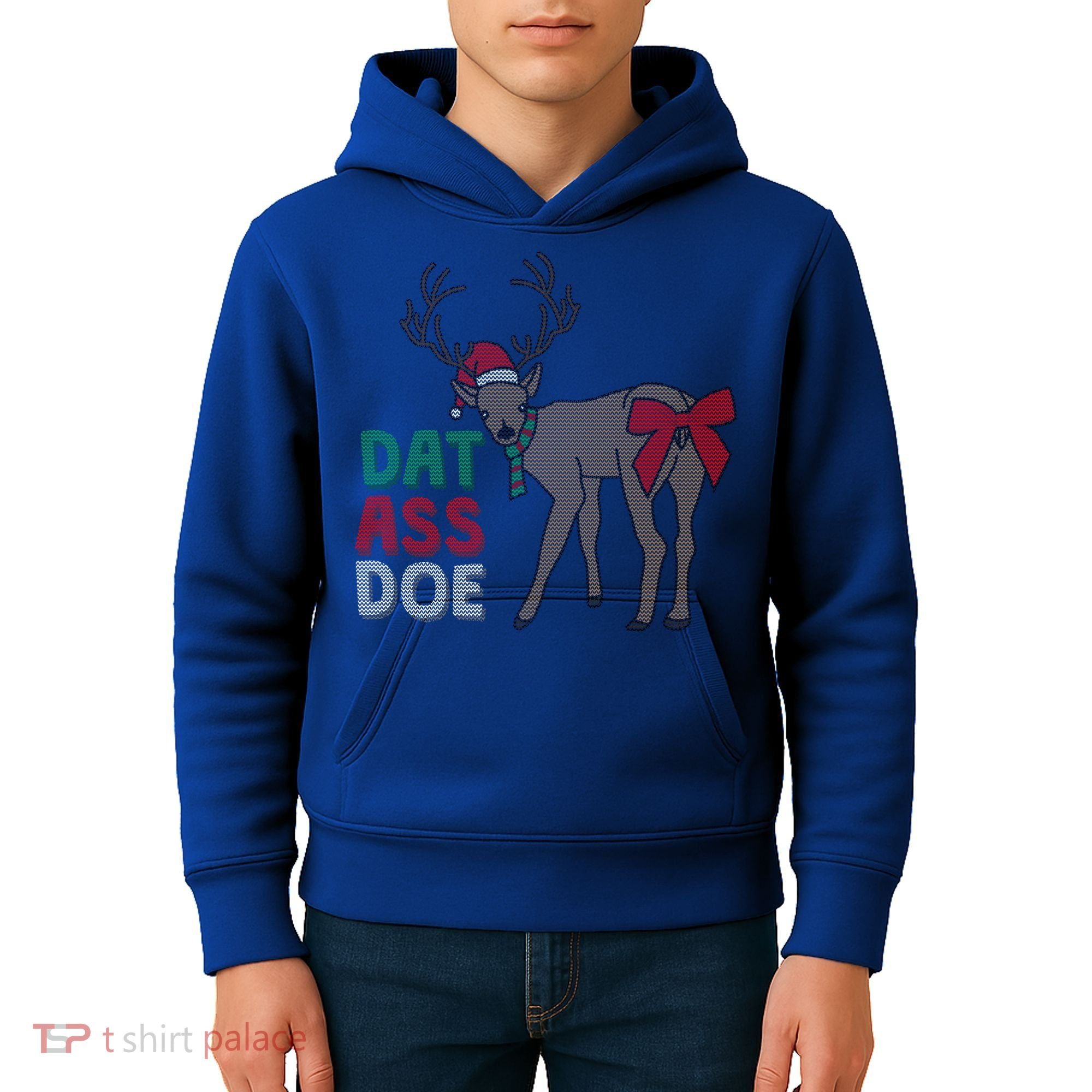 Dat Ass Doe Reindeer Naughty Funny Christmas Gift Kids Hoodie