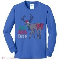 Dat Ass Doe Reindeer Naughty Funny Christmas Gift Kids Long Sleeve Shirt thumb 0
