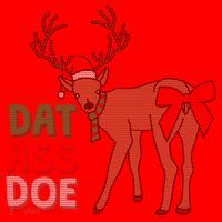 Dat Ass Doe Reindeer Naughty Funny Christmas Gift Santa Hat thumb 1