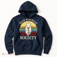 Diabetes Awareness Dead Pancreas Society Halloween Ghost Hoodie thumb 0