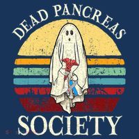 Diabetes Awareness Dead Pancreas Society Halloween Ghost Long Sleeve Shirt thumb 2