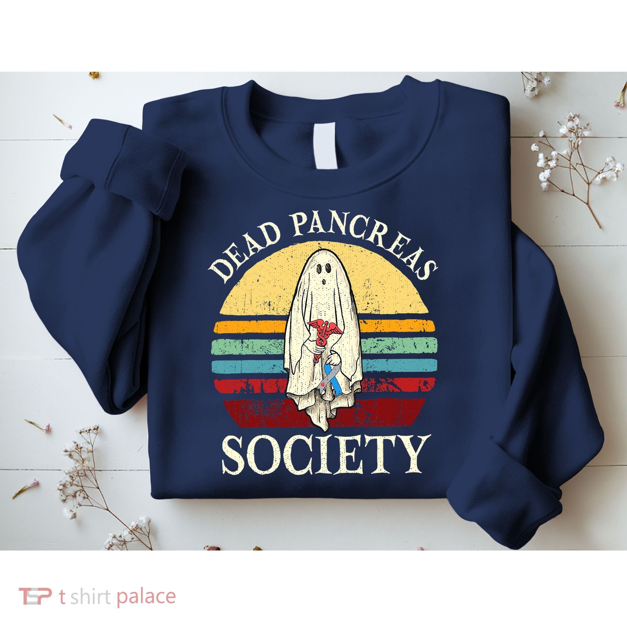 Diabetes Awareness Dead Pancreas Society Halloween Ghost Sweatshirt