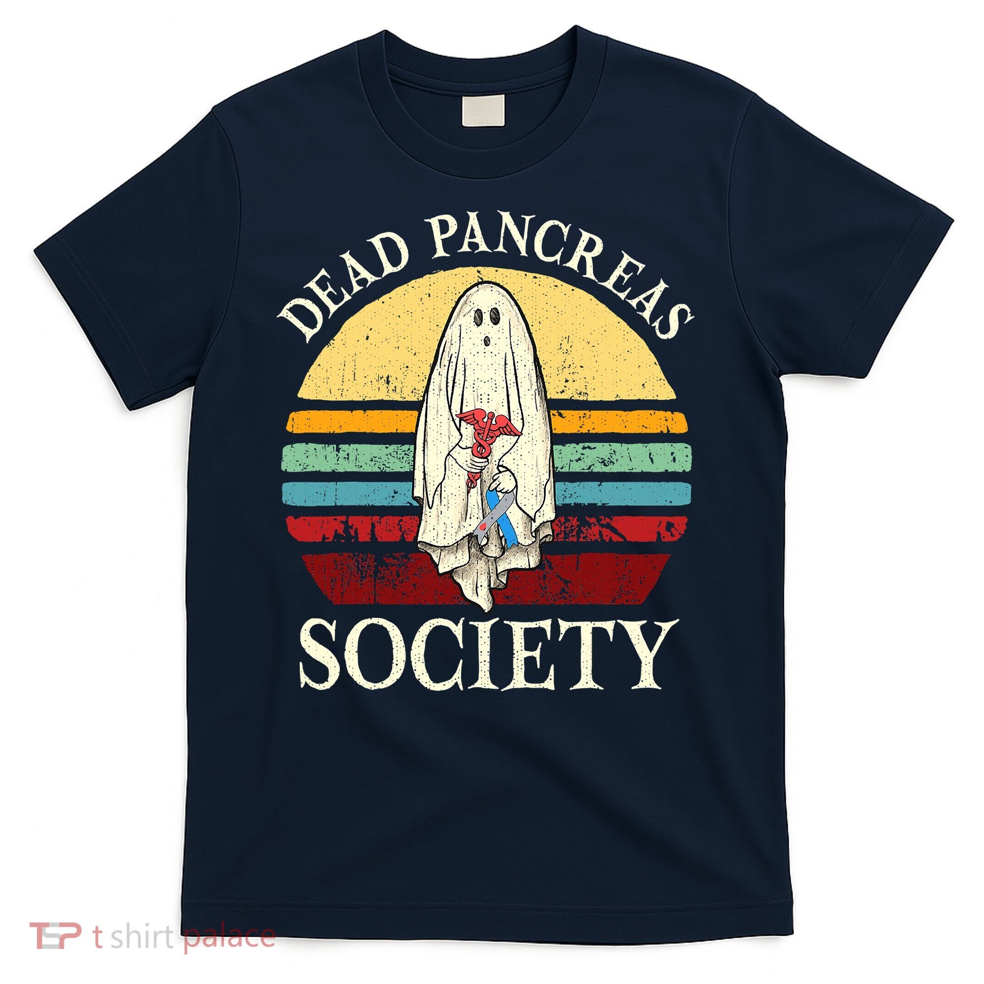 Diabetes Awareness Dead Pancreas Society Halloween Ghost T-Shirt
