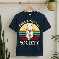 Diabetes Awareness Dead Pancreas Society Halloween Ghost T-Shirt thumb 2