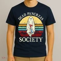 Diabetes Awareness Dead Pancreas Society Halloween Ghost T-Shirt thumb 3