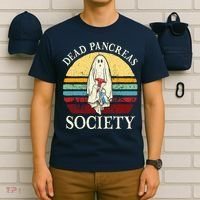 Diabetes Awareness Dead Pancreas Society Halloween Ghost T-Shirt thumb 6
