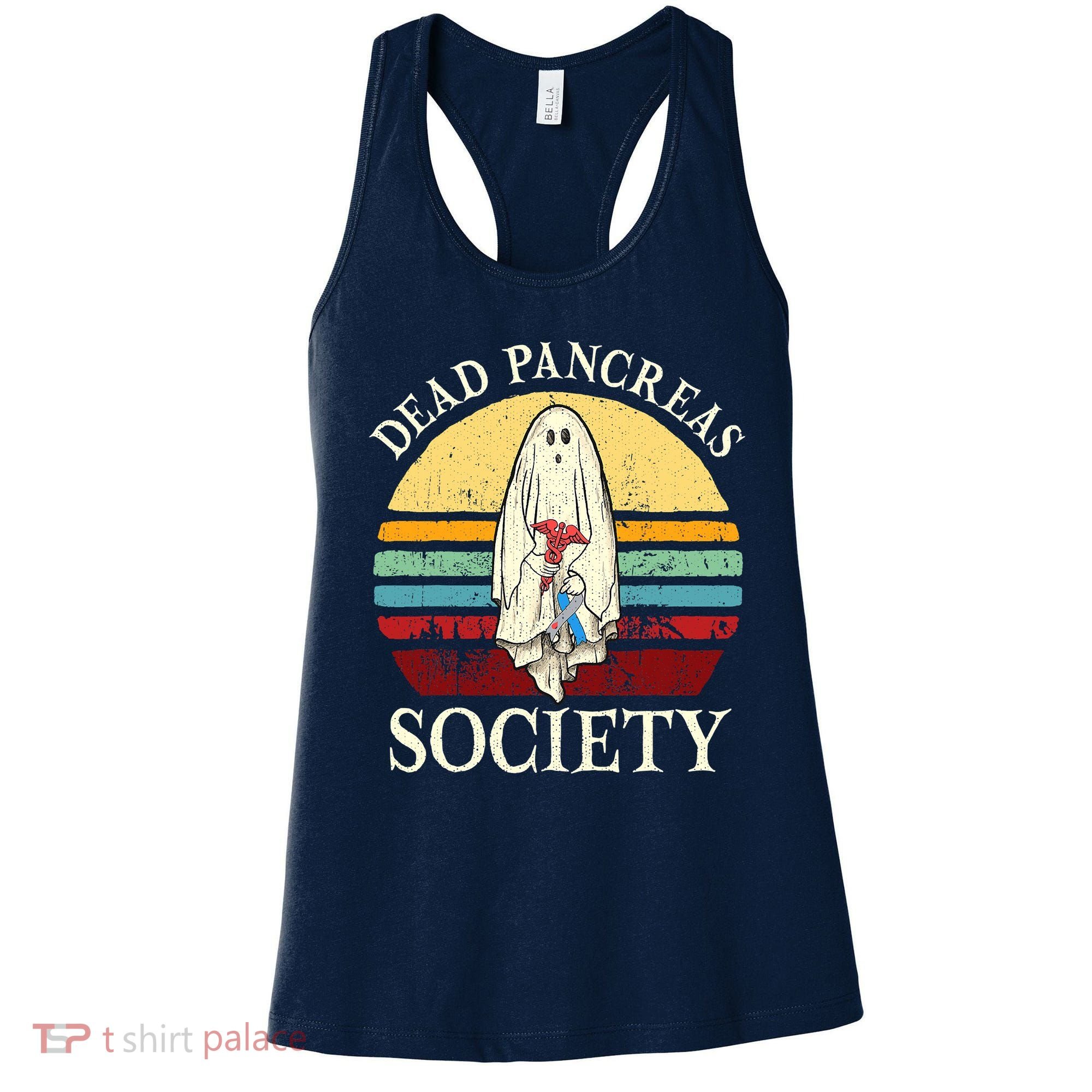 Diabetes Awareness Dead Pancreas Society Halloween Ghost Women's Tank Top