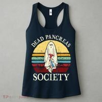 Diabetes Awareness Dead Pancreas Society Halloween Ghost Women's Tank Top thumb 3
